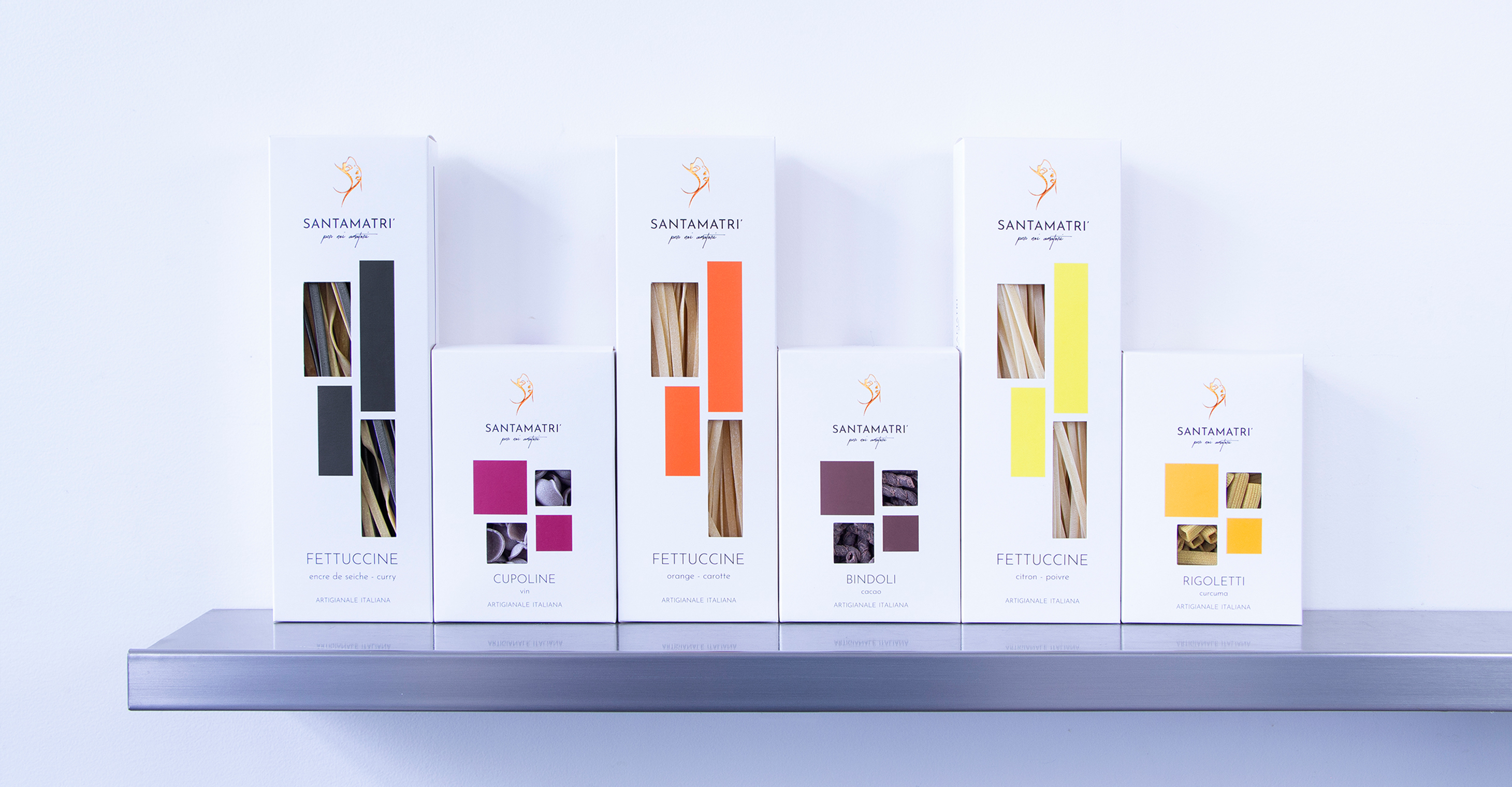 Pasta Santamatri, design packaging pasta luxe