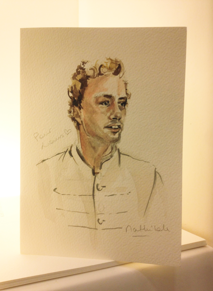 Ralph Lauren, aquarelle, fashion sketch, portrait