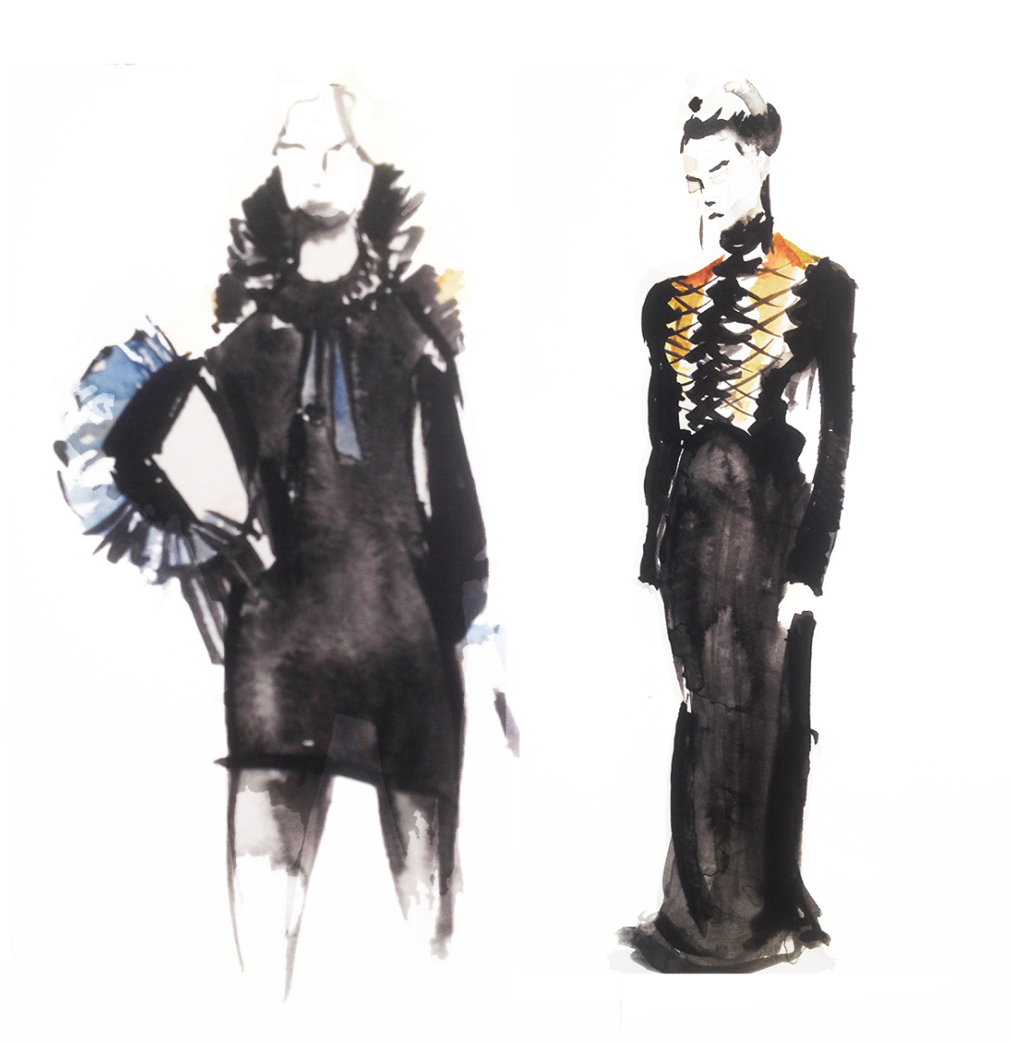 Ralph Lauren, aquarelle, fashion sketch